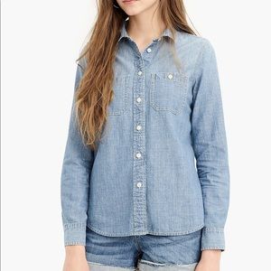 Denim button down chambray shirt
